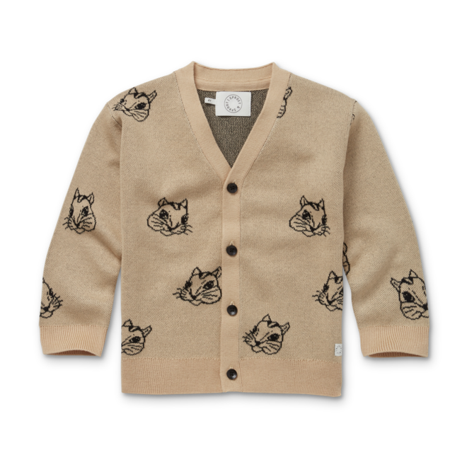 Sproet & Sprout - Cardigan intarsia Squirrel Nougat