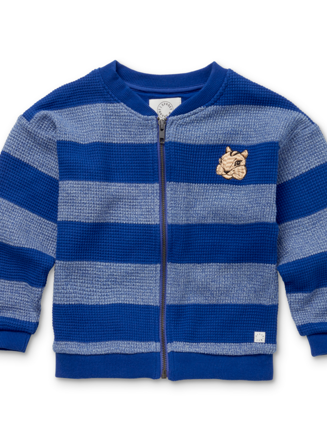 Sproet & Sprout - Cardigan stripe Squirrel Ultra blue