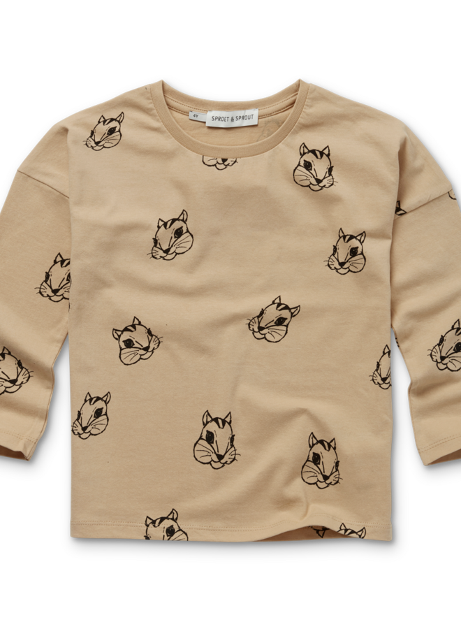 Sproet & Sprout - Loose T-shirt Squirrel Nougat
