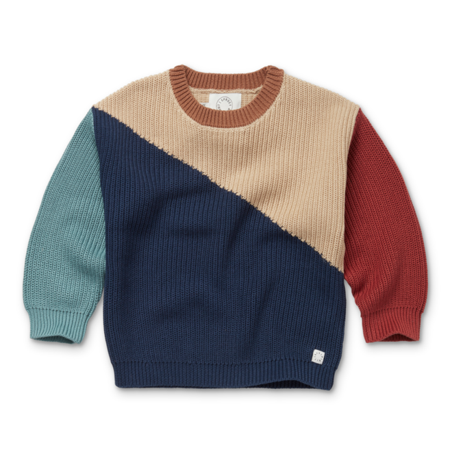 Sproet & Sprout - Sweater colour block Indigo