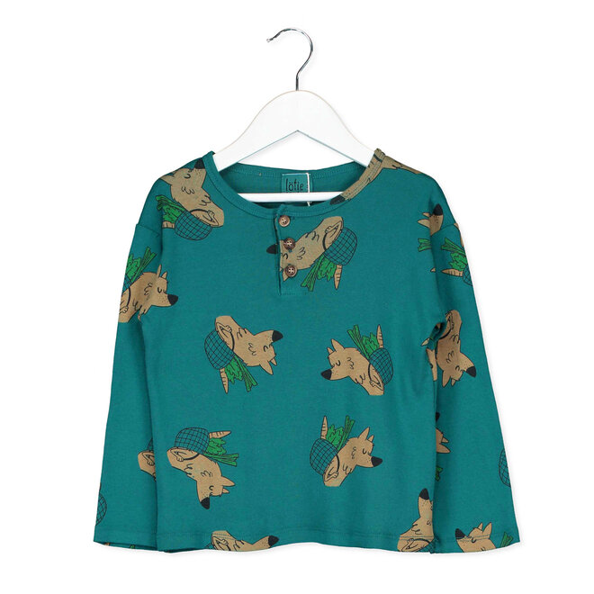 Lötiekids - Long Sleeve Tshirt Wolfs Forest green