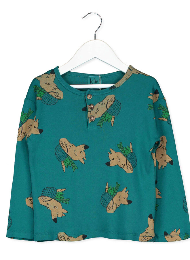 Lötiekids - Long Sleeve Tshirt Wolfs Forest green