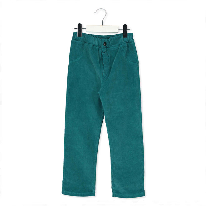 Lötiekids - Straight 5 Pockets Corduroy pants Forest green
