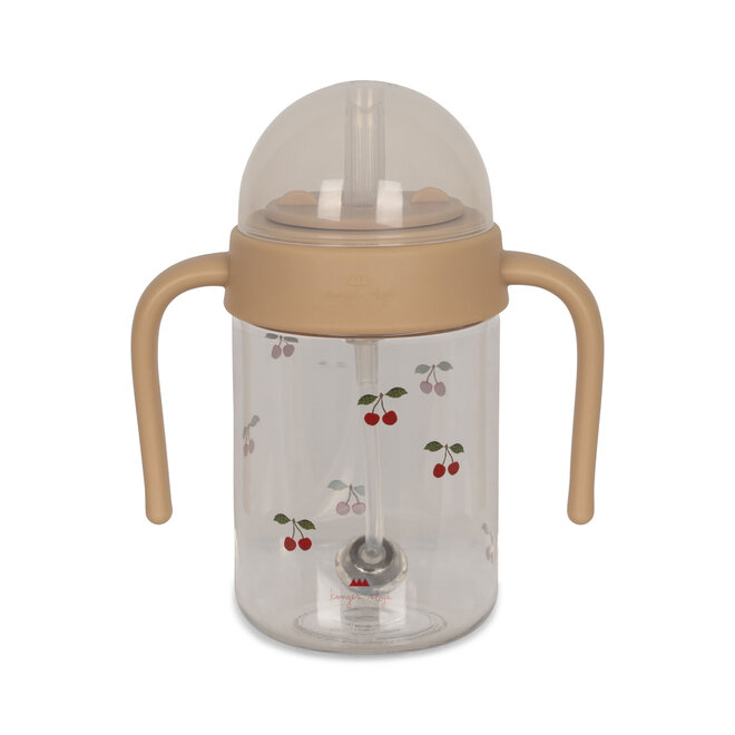 Konges Slojd - Baby bottle with handle Cherry