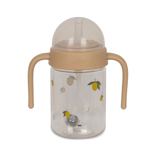 Konges Slojd - Baby bottle with handle Lemon