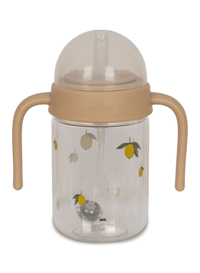 Konges Slojd - Baby bottle with handle Lemon