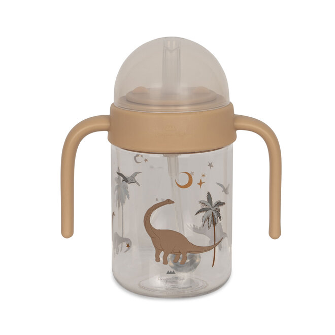 Konges Slojd - Baby bottle with handle Dino