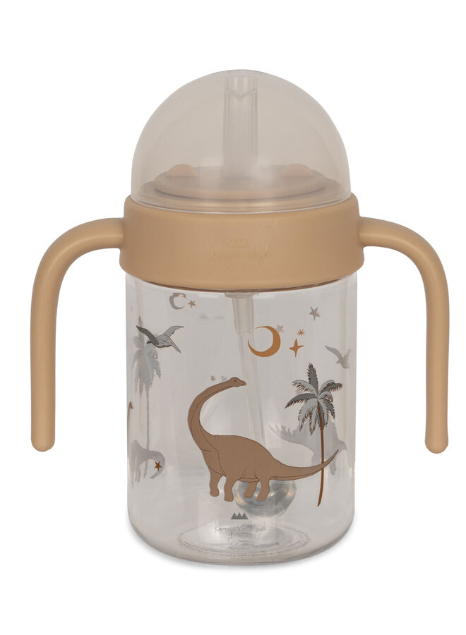 Konges Slojd - Baby bottle with handle Dino