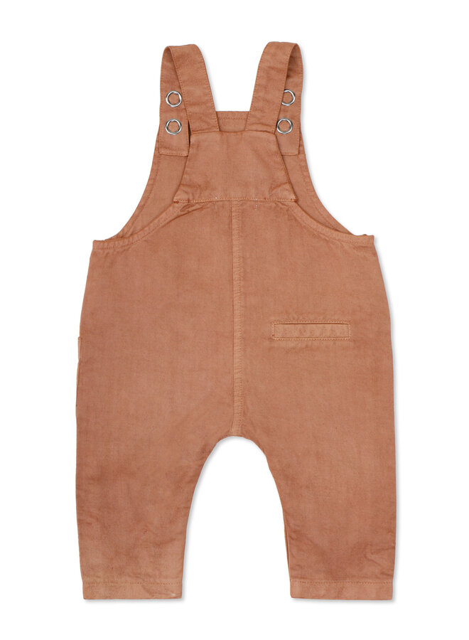 Phil & Phae - Twill baby dungarees Clay