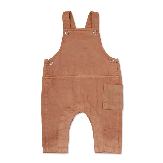 Phil & Phae - Twill baby dungarees Clay