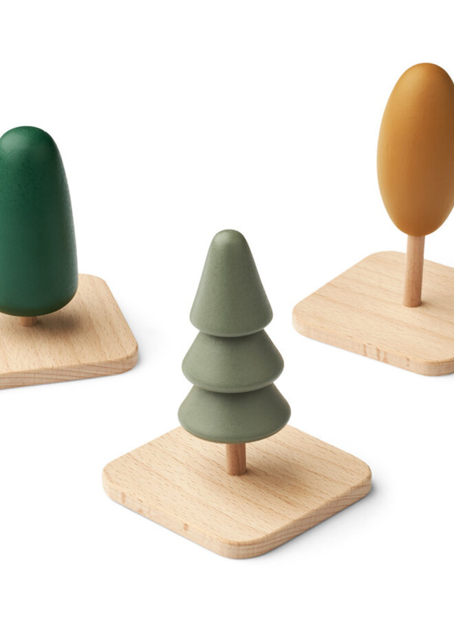 Liewood - Village Trees 3-Pack Faune green