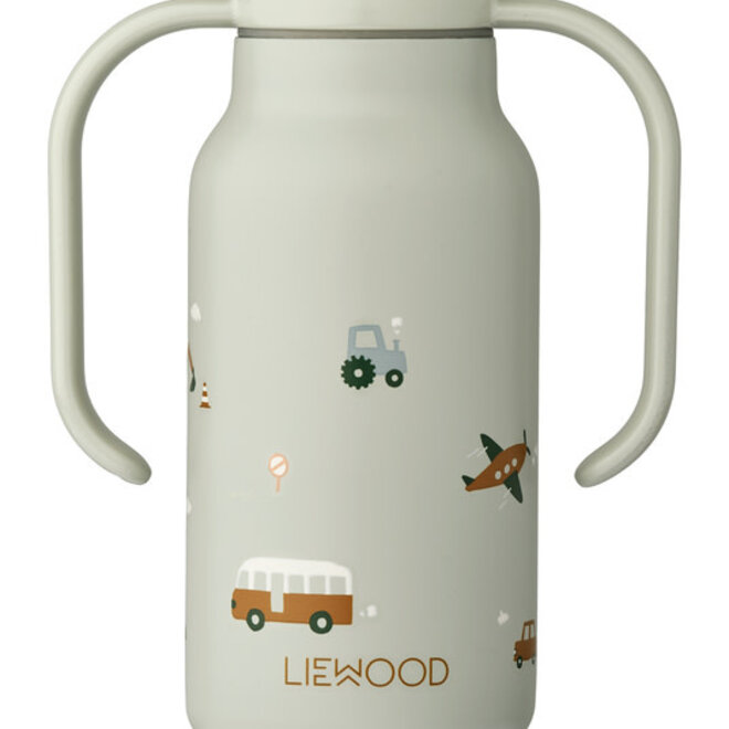 Liewood - Kimmie Bottle 250 ml - Vehicles / Dove blue