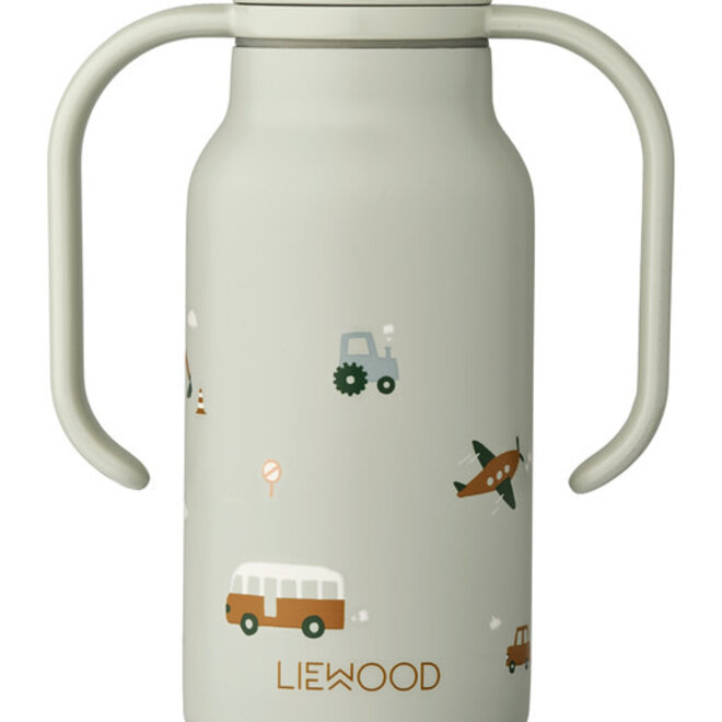 Liewood - Kimmie Bottle 250 ml - Vehicles / Dove blue