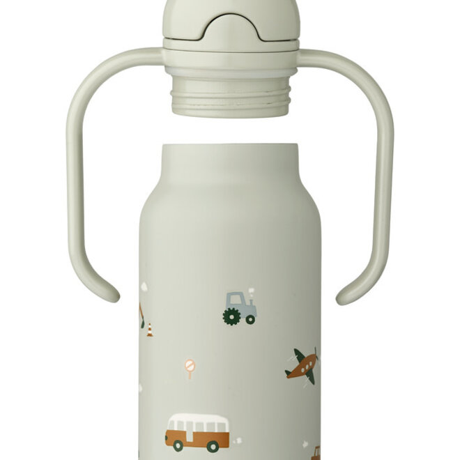 Liewood - Kimmie Bottle 250 ml - Vehicles / Dove blue