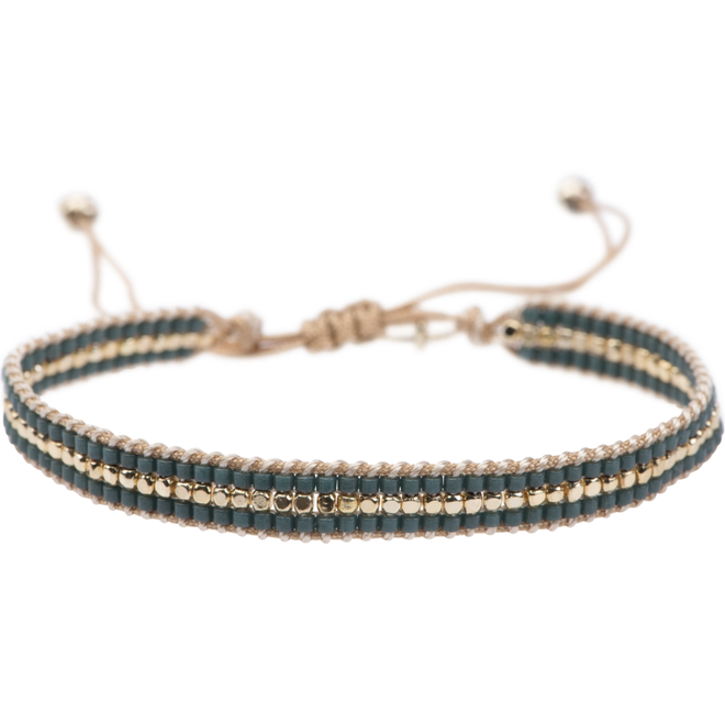 Meet Coco - Alix petrol gold armband