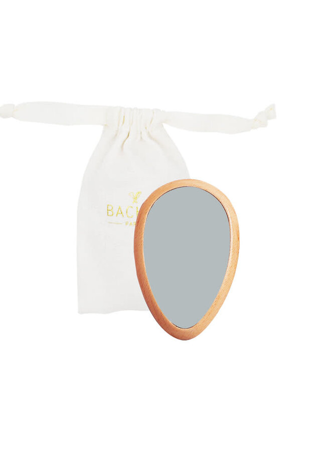 Bachca - Houten spiegeltje in katoenen zakje