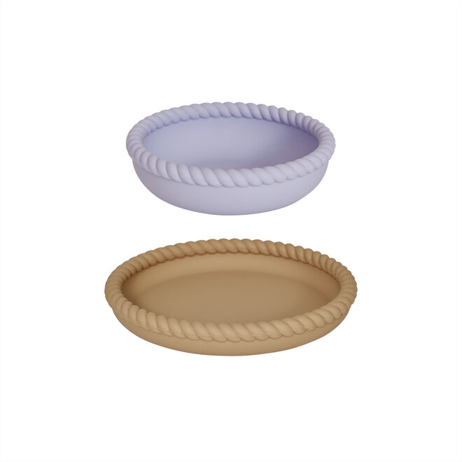 OYOY - Mellow Plate & Bowl Light Rubber / Lavender