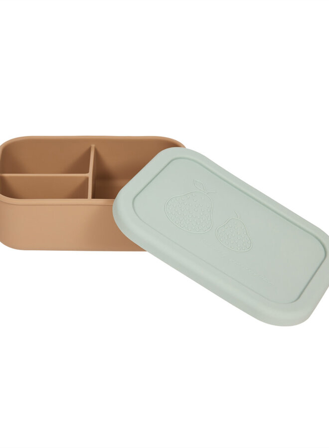 OYOY Yummy Lunch Box - Small Green / Camel