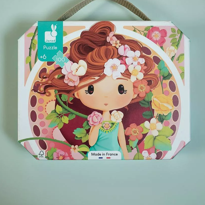 Janod - Puzzel Inspired By Mucha - 100 Pcs