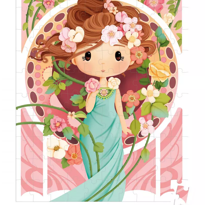 Janod - Puzzel Inspired By Mucha - 100 Pcs