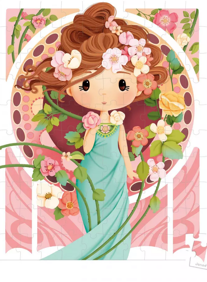 Janod - Puzzel Inspired By Mucha - 100 Pcs
