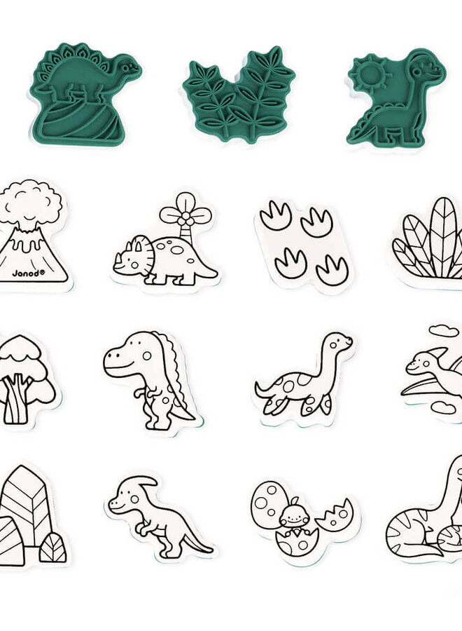 Janod - Dino Stampinoo - 15 stempels