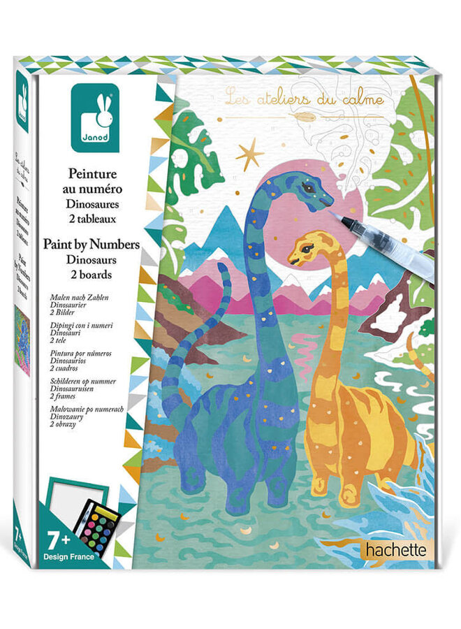 Janod - Paint By Numbers Dinosaurs