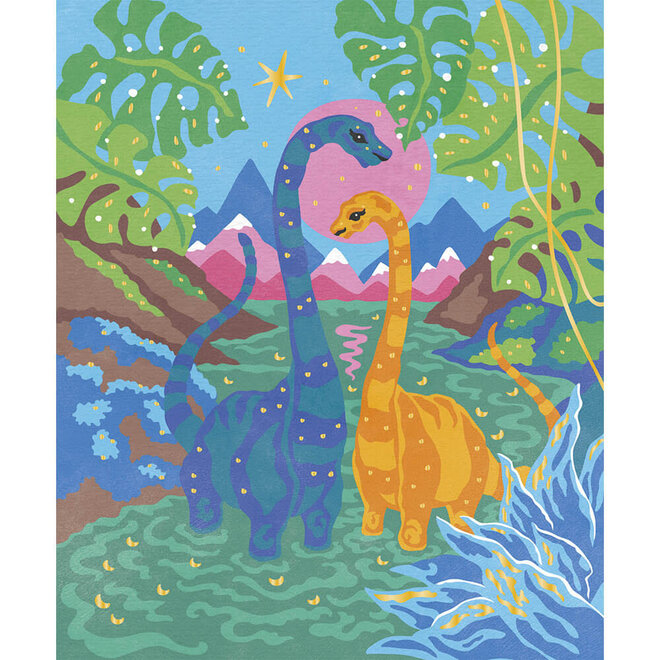 Janod - Paint By Numbers Dinosaurs
