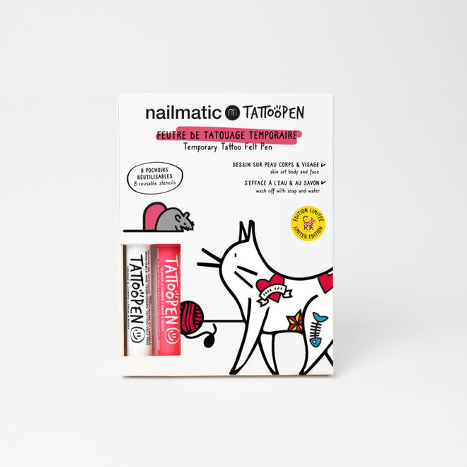Nailmatic - TATTOOPEN DUO SET The Cat by Ami Imaginaire