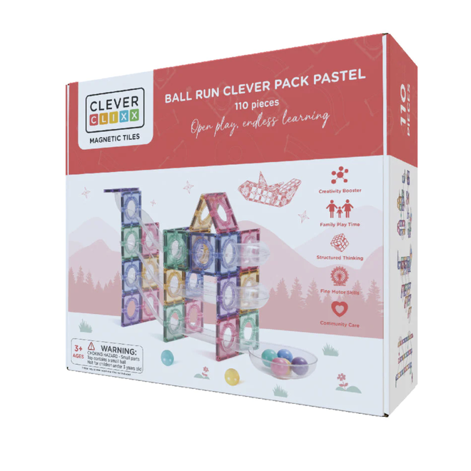 Cleverclixx - Ball run clever pack Pastel 110 pieces