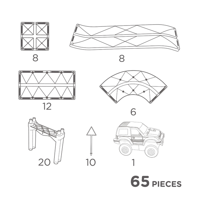 Cleverclixx - Race track intense 65 pieces