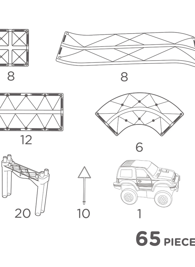 Cleverclixx - Race track intense 65 pieces