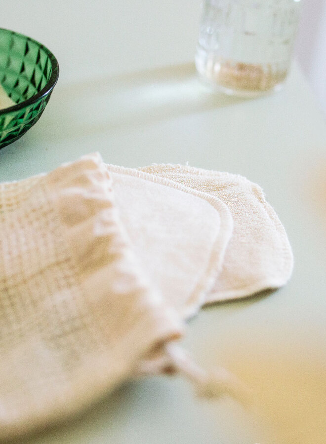 Bachca - 7 reusable cotton pads (incl. laundry bag)
