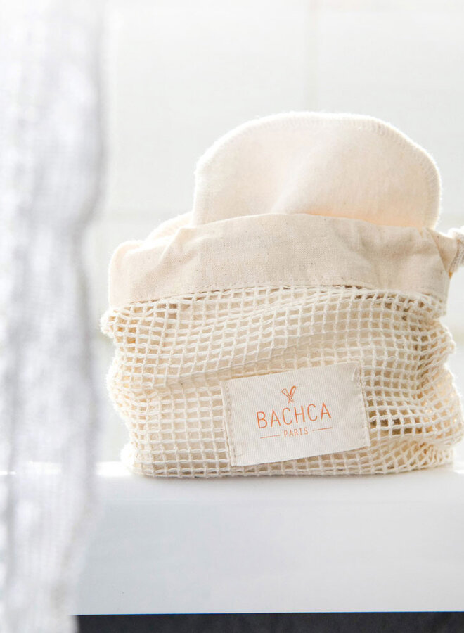 Bachca - 7 reusable cotton pads (incl. laundry bag)