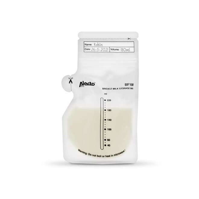 ALECTO - MOEDERMELK BEWAARZAKJES 220ML (100 STUKS)