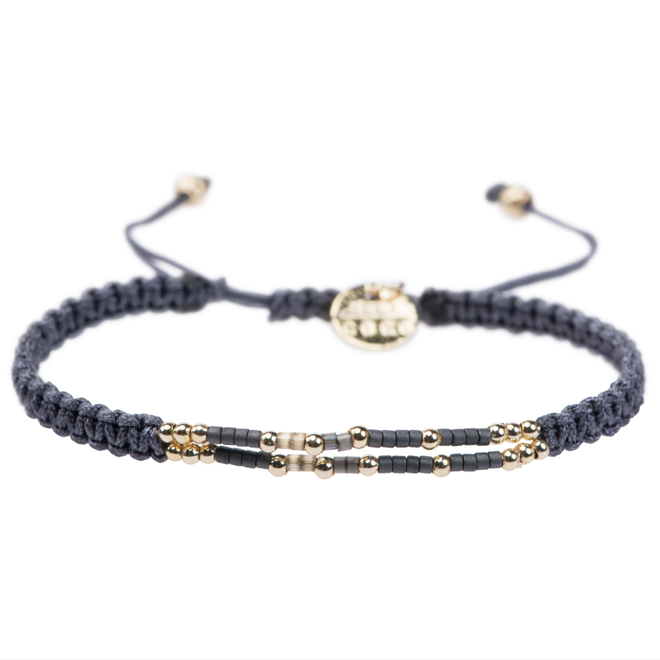 Meet Coco - Grey gold armband