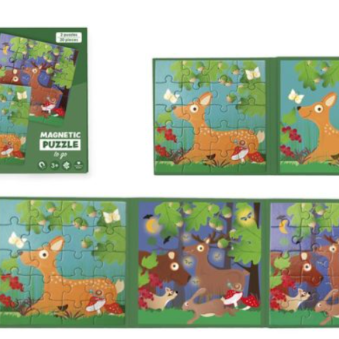 Scratch Puzzel Magnetisch: Puzzelboek 'on the go' Bosdieren