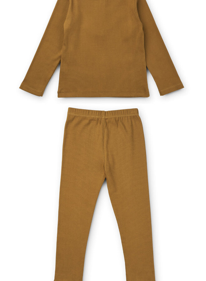 Liewood - Wilhelm pyamas set -  Golden caramel