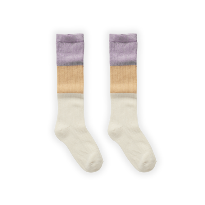 Sproet & Sprout - Socks colourblock Lilac breeze