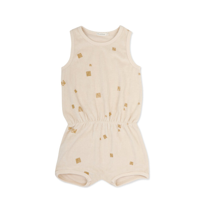 Phil & Phae - Frotté playsuit tiles Golden kelp