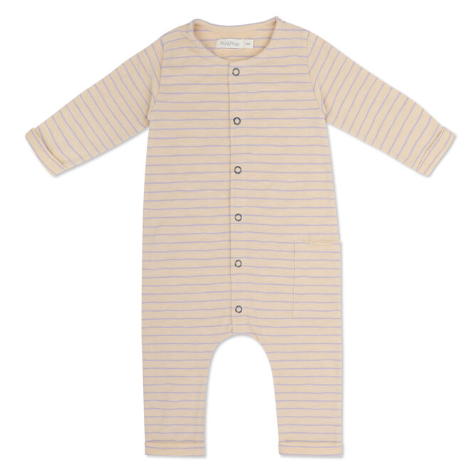 Phil & Phae - Pocket jumpsuit stripes Pop lilac