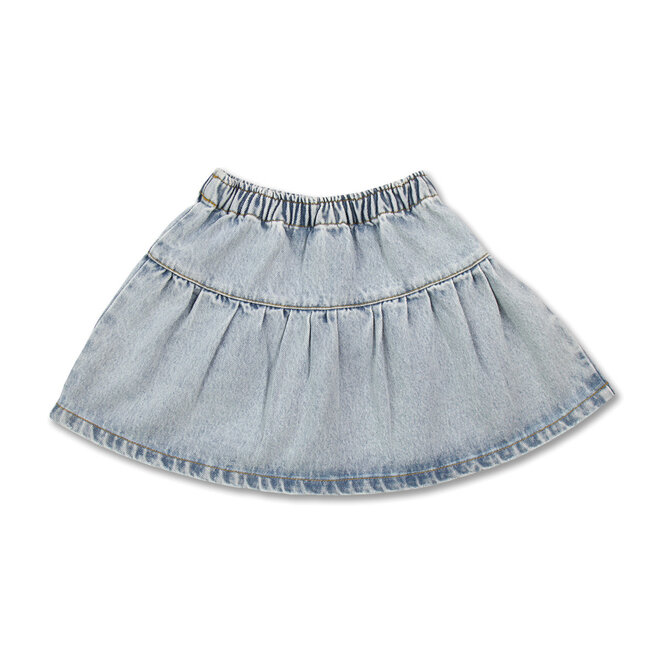 Petit Blush - Jeans ruffle skirt