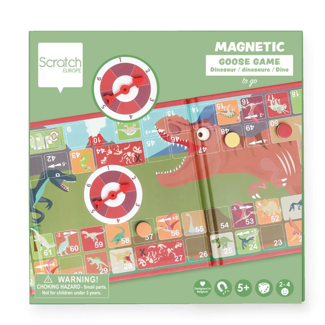 Scratch - Magnetisch bordspel to go - Ganzenbord Dino