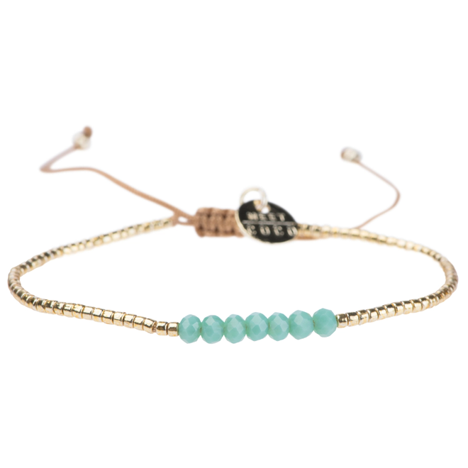 Meet Coco - Sara crystal Aqua gold armband