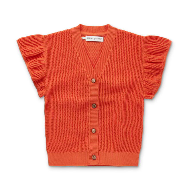 Sproet & Sprout - Knitted girls cardigan Coral