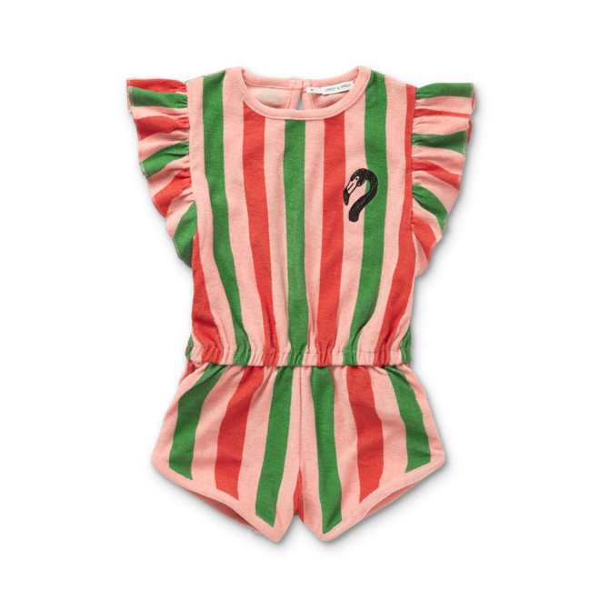 Sproet & Sprout - Girls jumpsuit Stripe print Blossom pink