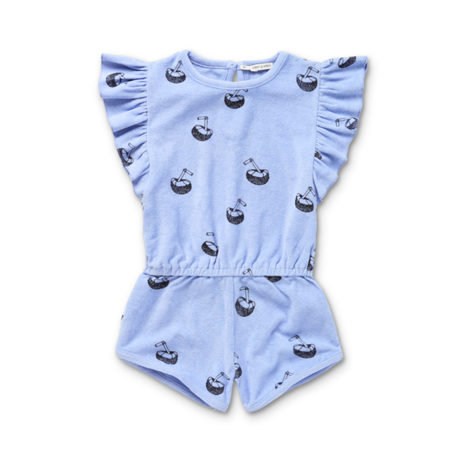 Sproet & Sprout - Girls jumpsuit Coconut print Blue mood