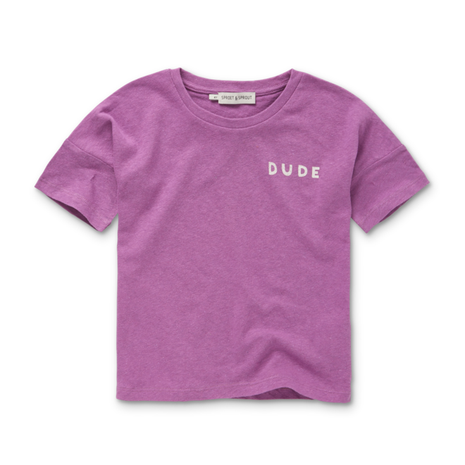 Sproet & Sprout - T-shirt linen Dude purple