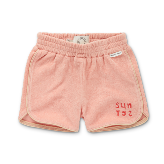 Sproet & Sprout - Terry sport short Sunset Blossom pink