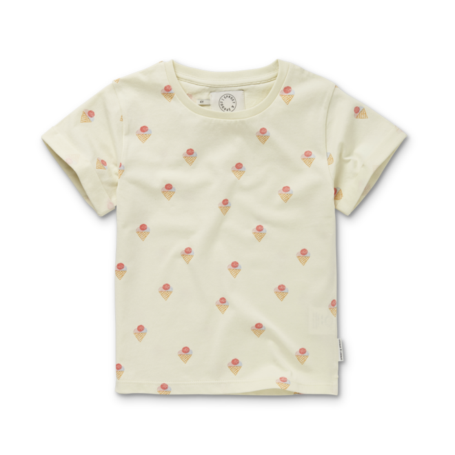 Sproet & Sprout - T-shirt Ice cream print Pear off white